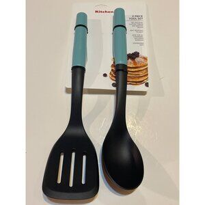 KITCHENAID  Aqua Tool Set,  SLOTTED TURNER & BASTING SPOON KQ360OHAQA NEW!